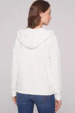 Damen CAMP DAVID & SOCCX Offener Kurz-Cardigan mit Kapuze