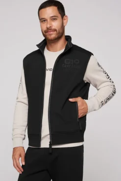 Herren CAMP DAVID & SOCCX Outdoorweste im tonigen Materialmix