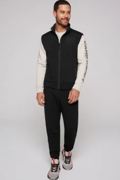 Herren CAMP DAVID & SOCCX Outdoorweste im tonigen Materialmix