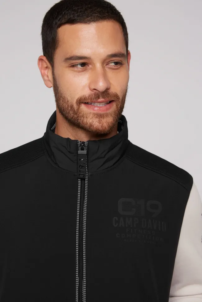 Herren CAMP DAVID & SOCCX Outdoorweste im tonigen Materialmix