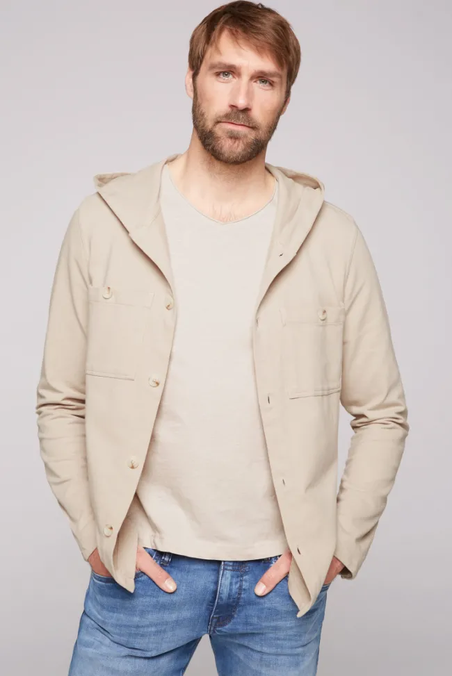 Herren CAMP DAVID & SOCCX Overshirt mit Kapuze und Brusttaschen