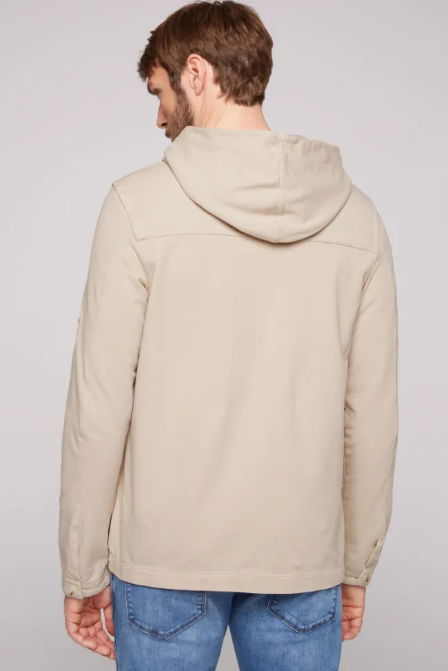 Herren CAMP DAVID & SOCCX Overshirt mit Kapuze und Brusttaschen