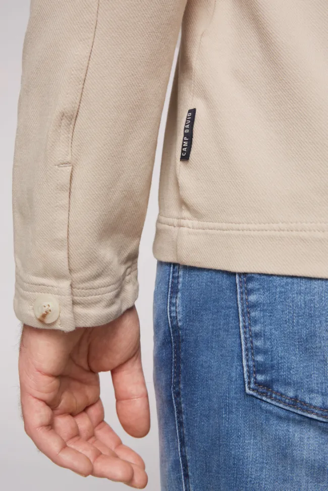 Herren CAMP DAVID & SOCCX Overshirt mit Kapuze und Brusttaschen