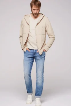 Herren CAMP DAVID & SOCCX Overshirt mit Kapuze und Brusttaschen