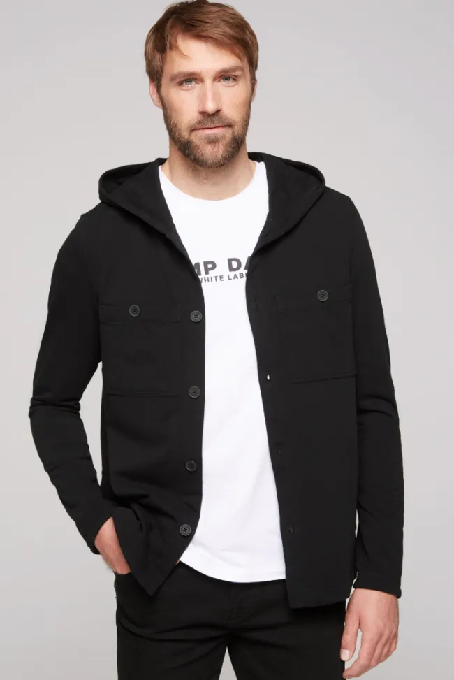 Herren CAMP DAVID & SOCCX Overshirt mit Kapuze und Brusttaschen | M