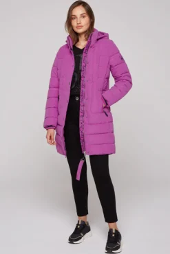 Damen CAMP DAVID & SOCCX Peached Parka mit abtrennbarer Kapuze iced berry