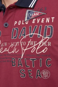 Herren CAMP DAVID & SOCCX Pikee-Polo mit Color-Blocking und Artwork