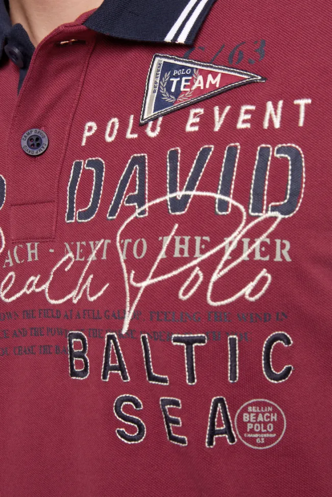Herren CAMP DAVID & SOCCX Pikee-Polo mit Color-Blocking und Artwork
