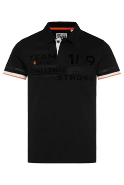 Herren CAMP DAVID & SOCCX Pikee-Polo mit Flockprint