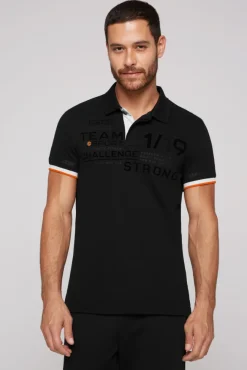 Herren CAMP DAVID & SOCCX Pikee-Polo mit Flockprint
