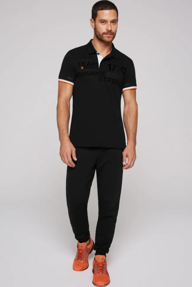 Herren CAMP DAVID & SOCCX Pikee-Polo mit Flockprint