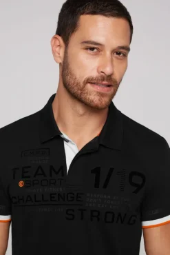 Herren CAMP DAVID & SOCCX Pikee-Polo mit Flockprint