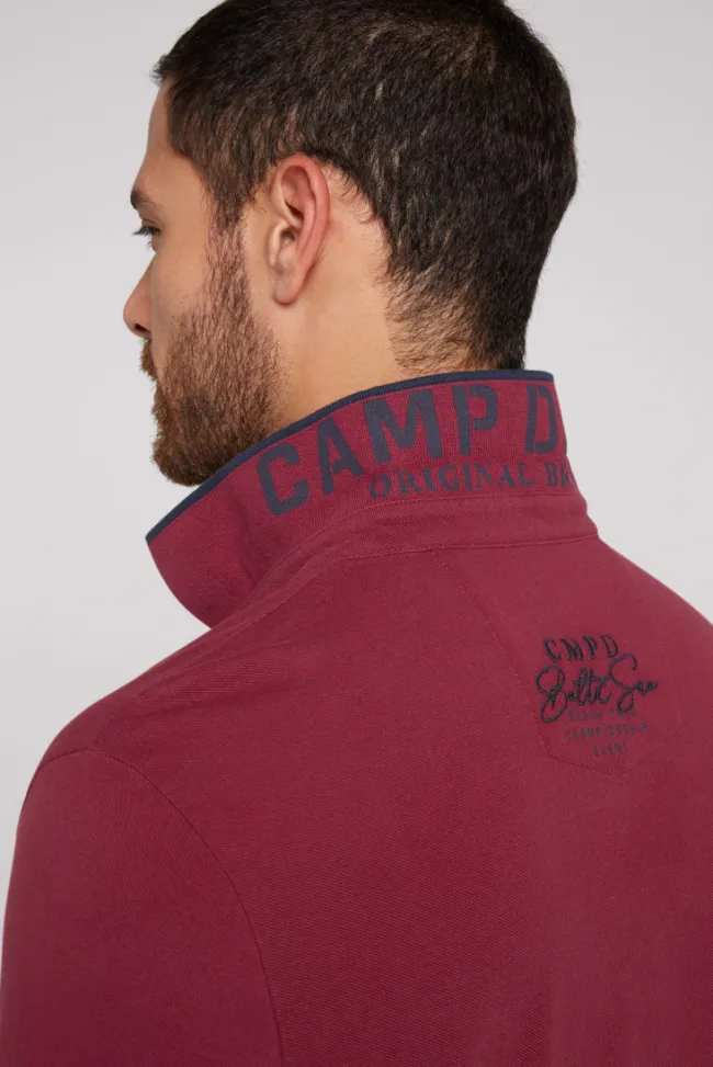 Herren CAMP DAVID & SOCCX Pikee-Polo mit Label Patches und Stickereien