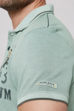 Herren CAMP DAVID & SOCCX Pikee-Polo mit Logo-Applikationen