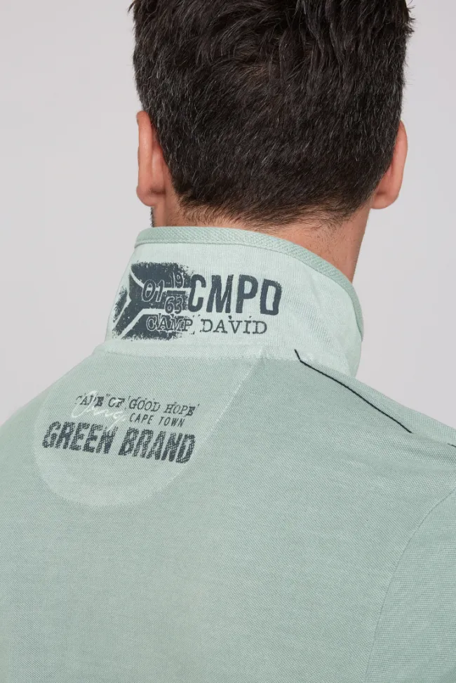 Herren CAMP DAVID & SOCCX Pikee-Polo mit Logo-Applikationen