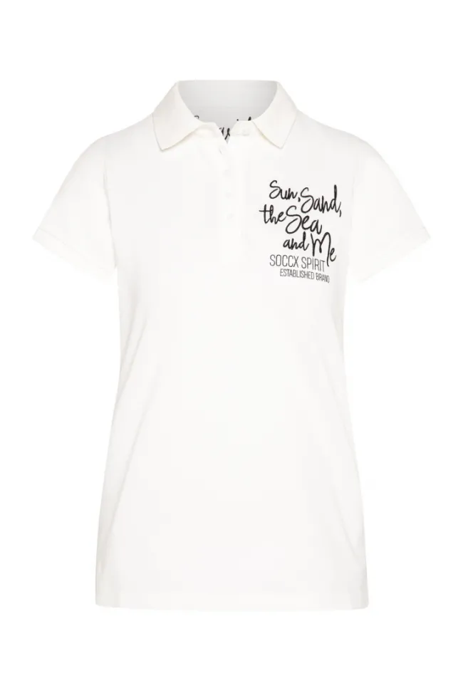 Damen CAMP DAVID & SOCCX Pikee-Polo mit Rücken-Artwork
