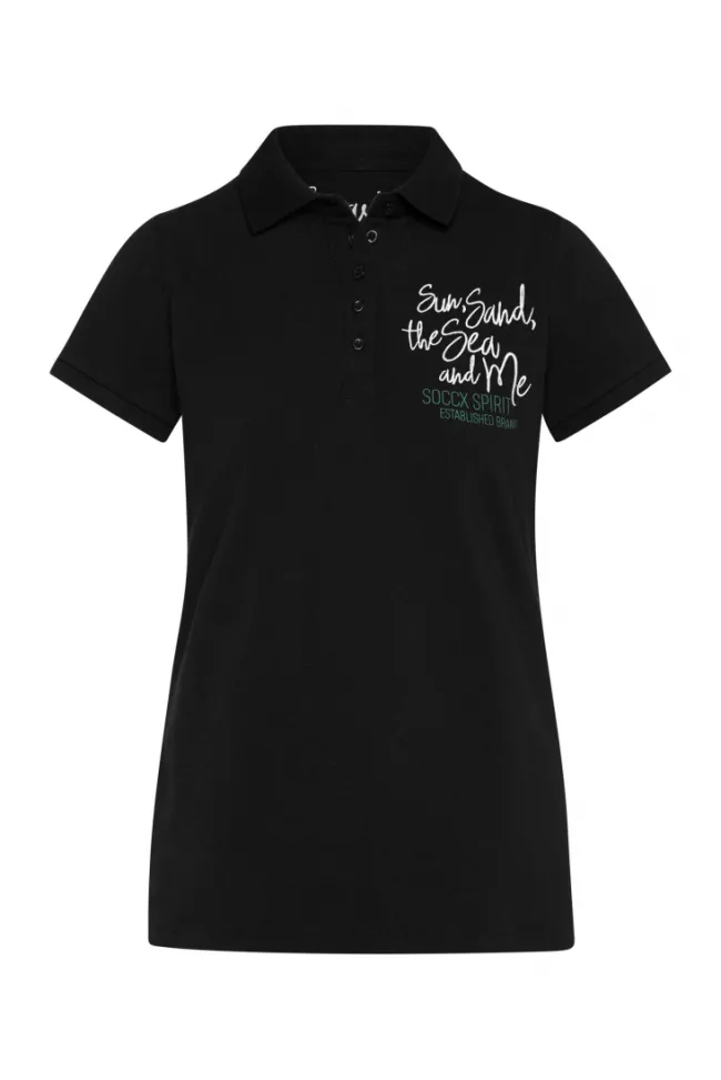 Damen CAMP DAVID & SOCCX Pikee-Polo mit Rücken-Artwork