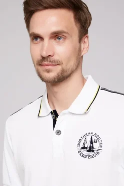 Herren CAMP DAVID & SOCCX Pikee-Polo mit Tipping-Effekten