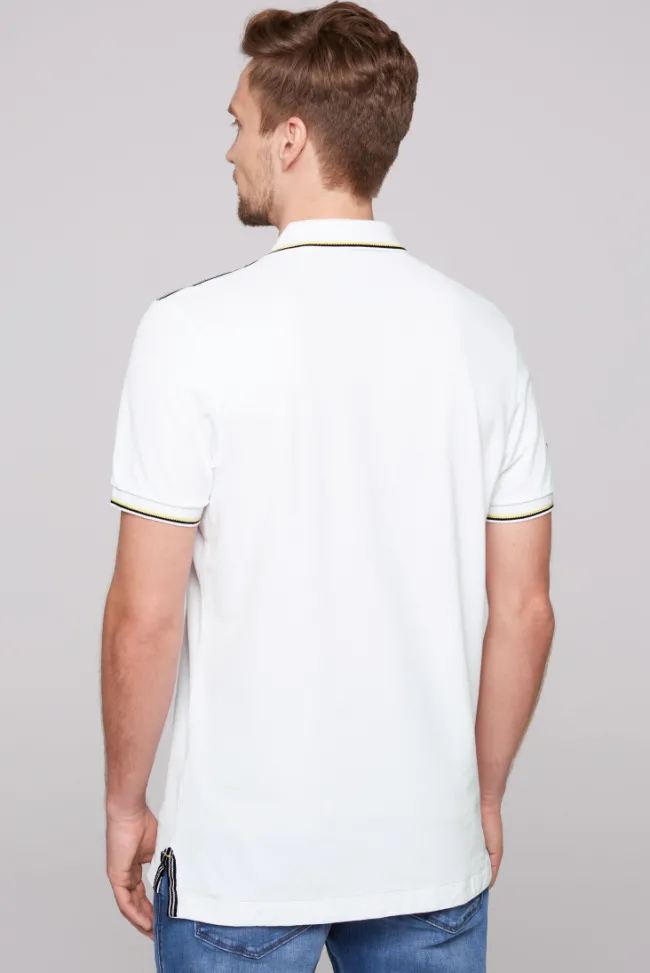 Herren CAMP DAVID & SOCCX Pikee-Polo mit Tipping-Effekten