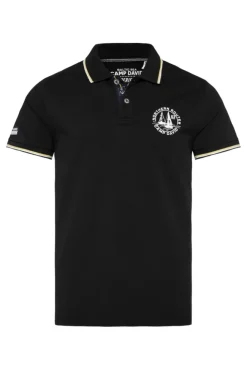 Herren CAMP DAVID & SOCCX Pikee-Polo mit Tipping-Effekten
