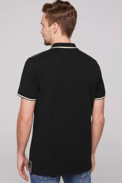 Herren CAMP DAVID & SOCCX Pikee-Polo mit Tipping-Effekten