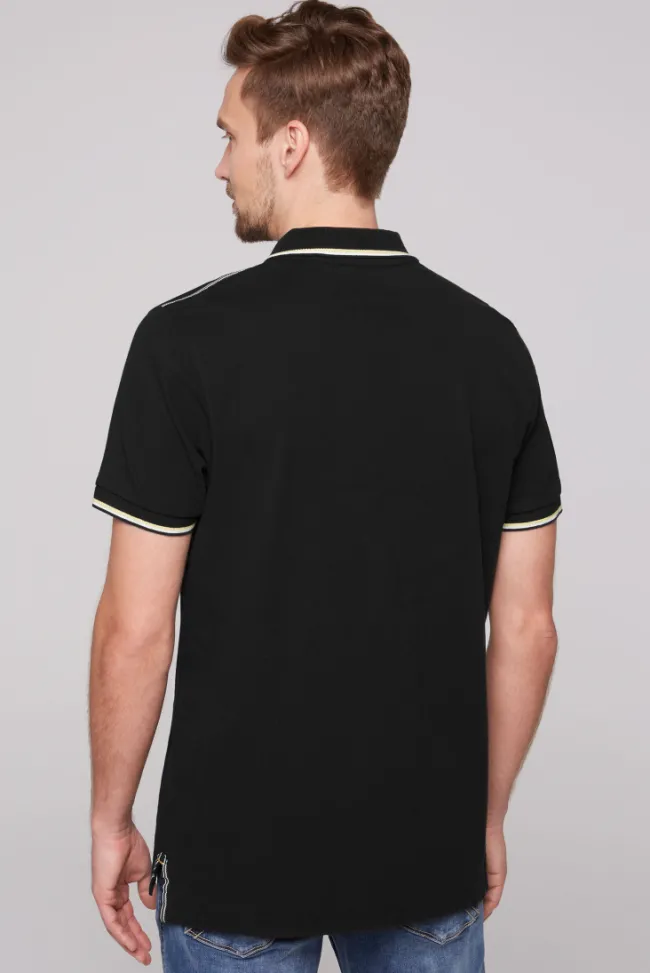 Herren CAMP DAVID & SOCCX Pikee-Polo mit Tipping-Effekten