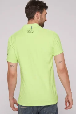 Herren CAMP DAVID & SOCCX Polo mit Schultertapes und Logo Artwork poison ivy