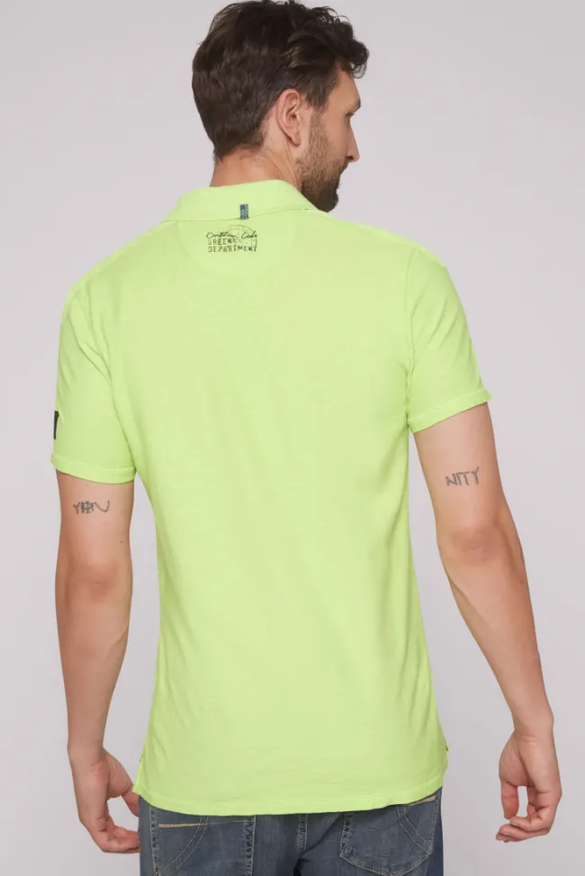 Herren CAMP DAVID & SOCCX Polo mit Schultertapes und Logo Artwork poison ivy