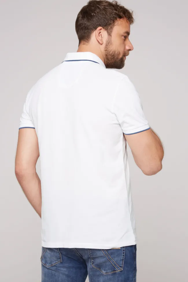 Herren CAMP DAVID & SOCCX Poloshirt aus Pikee mit Print Artwork