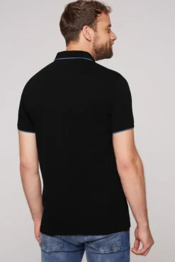Herren CAMP DAVID & SOCCX Poloshirt aus Pikee mit Print Artwork