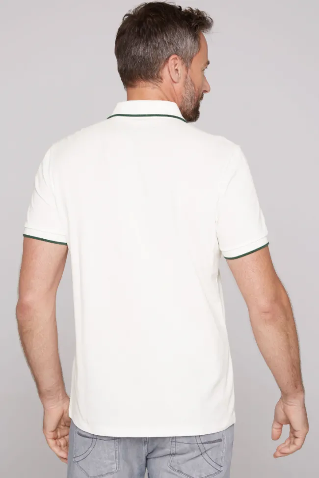 Herren CAMP DAVID & SOCCX Poloshirt aus Pikee mit Rubber Print