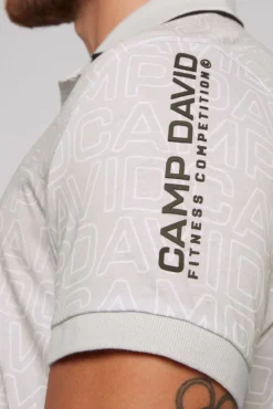 Herren CAMP DAVID & SOCCX Poloshirt mit All Over Print