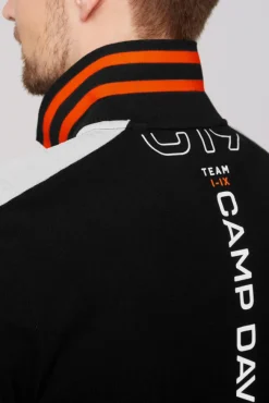 Herren CAMP DAVID & SOCCX Poloshirt mit Zipper und reflektierenden Prints