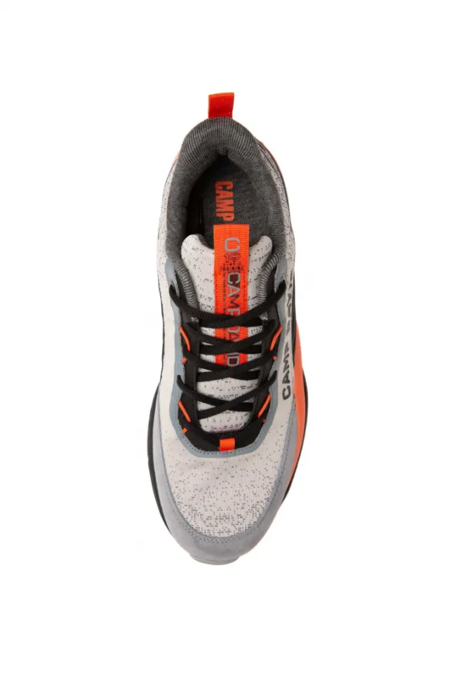 Herren CAMP DAVID & SOCCX Premium Sneaker im Knit-Design mit 3D-Rubber-Elementen shell / black