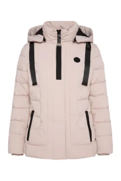 Damen CAMP DAVID & SOCCX Puffer-Jacke mit abtrennbarer Kapuze light beige