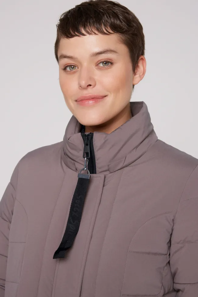 Damen CAMP DAVID & SOCCX Puffer-Jacke mit abtrennbarer Kapuze