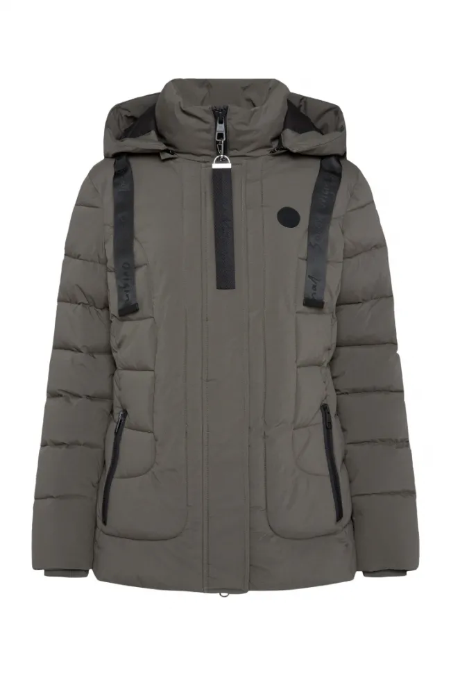 Damen CAMP DAVID & SOCCX Puffer-Jacke mit abtrennbarer Kapuze