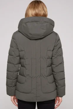 Damen CAMP DAVID & SOCCX Puffer-Jacke mit abtrennbarer Kapuze