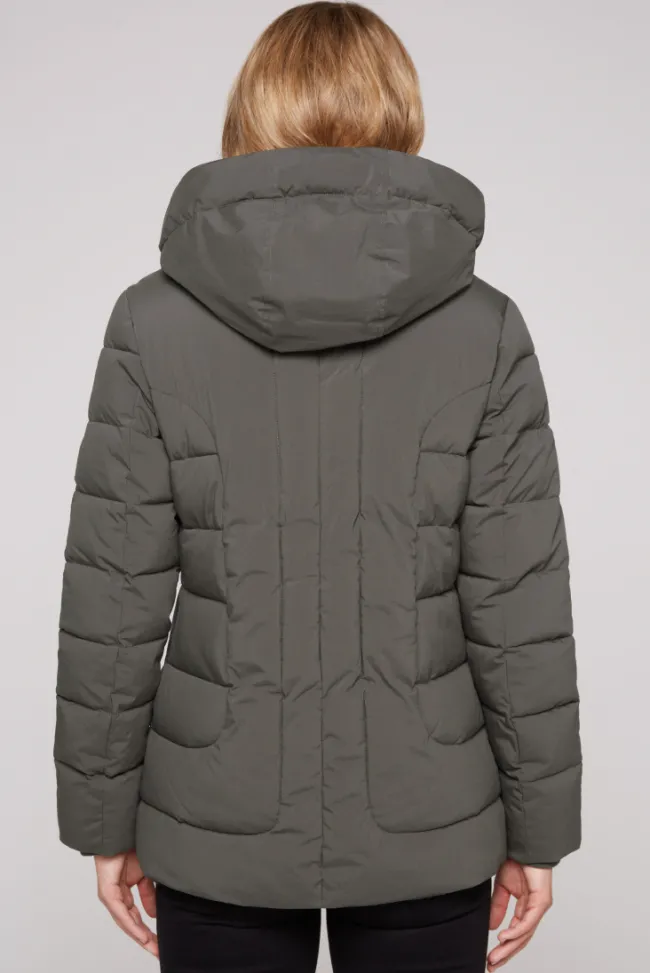 Damen CAMP DAVID & SOCCX Puffer-Jacke mit abtrennbarer Kapuze
