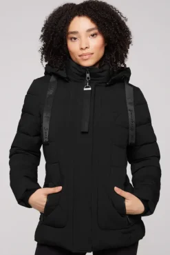 Damen CAMP DAVID & SOCCX Puffer-Jacke mit abtrennbarer Kapuze