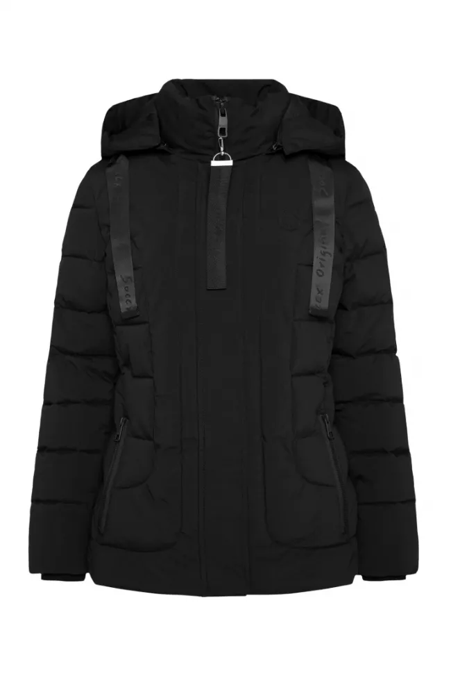 Damen CAMP DAVID & SOCCX Puffer-Jacke mit abtrennbarer Kapuze