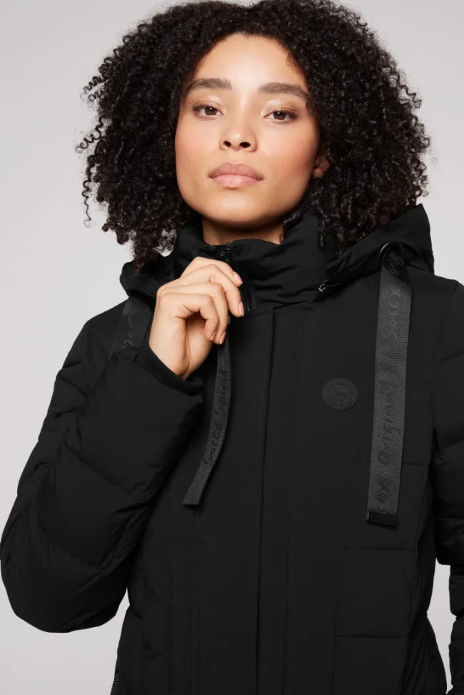 Damen CAMP DAVID & SOCCX Puffer-Jacke mit abtrennbarer Kapuze