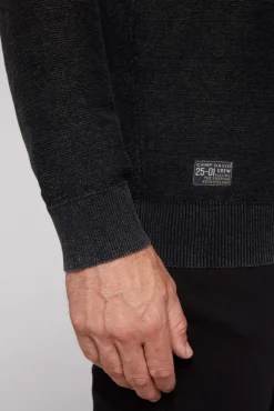 Herren CAMP DAVID & SOCCX Pullover Linksstrick mit Used Look