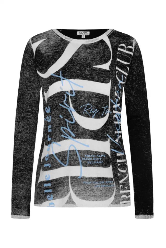 Damen CAMP DAVID & SOCCX Pullover mit Acid Prints