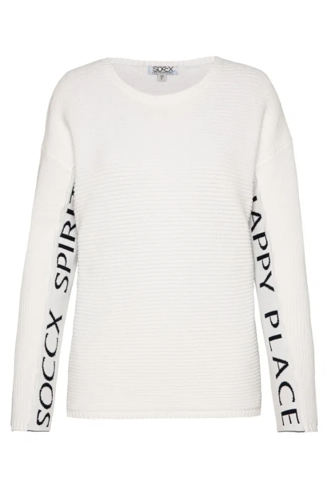 Damen CAMP DAVID & SOCCX Pullover mit Intarsia-Logo