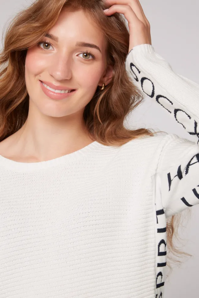 Damen CAMP DAVID & SOCCX Pullover mit Intarsia-Logo