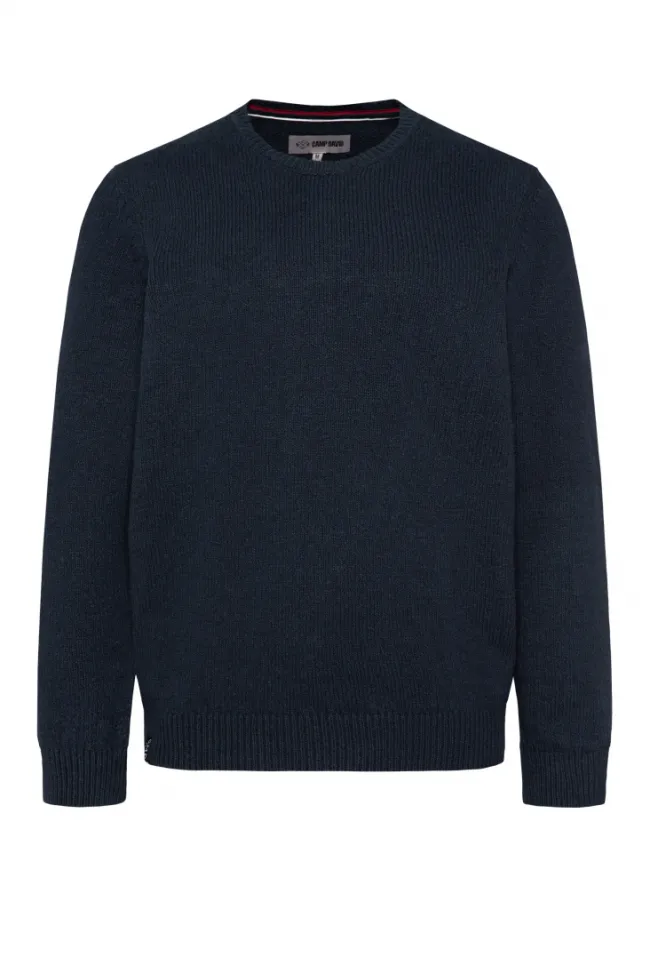 Herren CAMP DAVID & SOCCX Pullover mit Rundhalsausschnitt blue navy