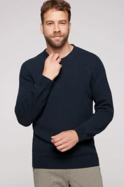 Herren CAMP DAVID & SOCCX Pullover mit Rundhalsausschnitt blue navy