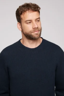 Herren CAMP DAVID & SOCCX Pullover mit Rundhalsausschnitt blue navy