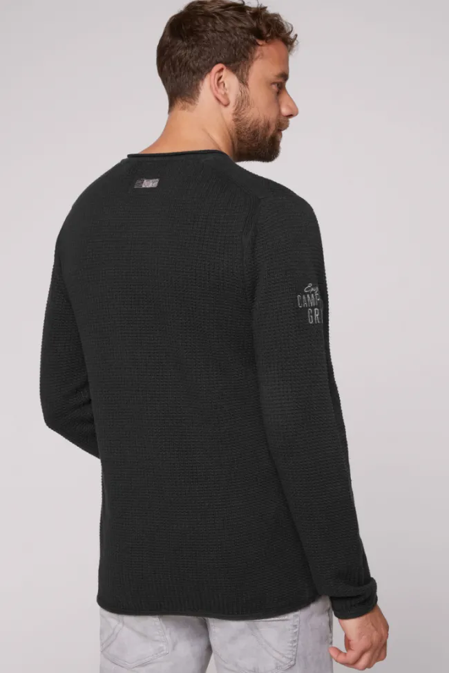 Herren CAMP DAVID & SOCCX Pullover mit V-Ausschnitt und Artworks